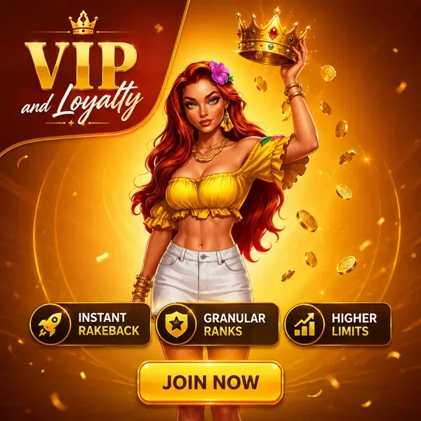 Jugador VIP enérgico sosteniendo corona dorada en celebración del programa de lealtad de Gambloria